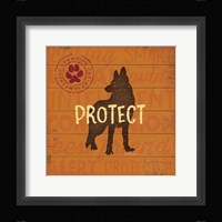 Protect Dog Framed Print