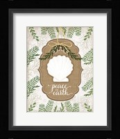 Coastal Christmas Peace Framed Print