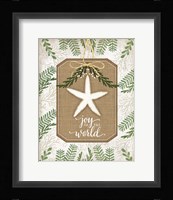 Coastal Christmas Joy Framed Print