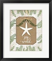 Coastal Christmas Joy Framed Print
