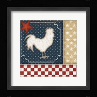 Red White and Blue Rooster I Framed Print