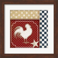 Red White and Blue Rooster IV Fine Art Print