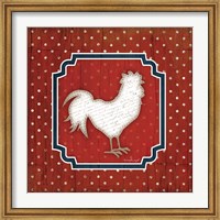 Red White and Blue Rooster IX Fine Art Print