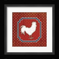 Red White and Blue Rooster IX Framed Print