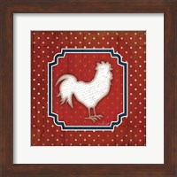 Red White and Blue Rooster IX Fine Art Print