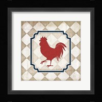 Red White and Blue Rooster XI Framed Print