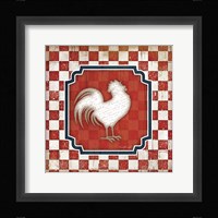 Red White and Blue Rooster XII Framed Print
