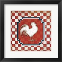 Red White and Blue Rooster XII Framed Print
