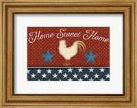 Red White and Blue Rooster III Fine Art Print