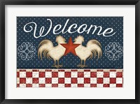 Red White and Blue Rooster II Fine Art Print