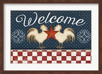 Red White and Blue Rooster II Fine Art Print
