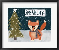 Spread Joy Hipster Fox Framed Print