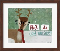 Cold Hipster Reindeer Fine Art Print