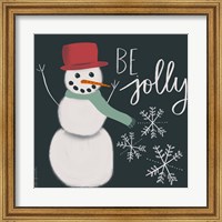 Jolly Snowman Fine Art Print