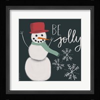 Jolly Snowman Framed Print