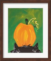 Cat and Pumpkin Fine Art Print