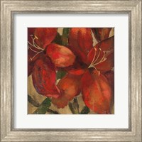Vivid Red Lily on Gold Crop Fine Art Print