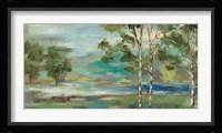 Aspens by the Lake Framed Print