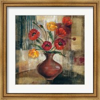 Poppies in a Copper Vase I Fine Art Print