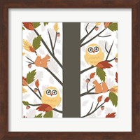 Fall Owls in a Tree Fine Art Print