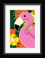 Tropical Flamingo Framed Print