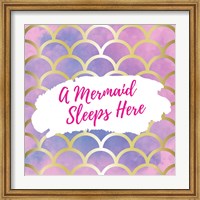 A Mermaid Sleeps Here Fine Art Print