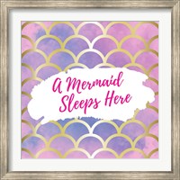 A Mermaid Sleeps Here Fine Art Print