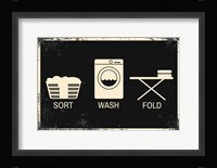 Sort, Wash, Fold Framed Print