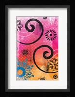 Warm Colors Florals Framed Print