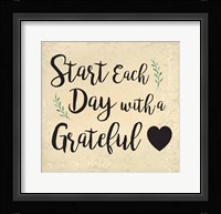 Start Each Day Framed Print