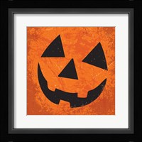 Pumpkin Face Framed Print