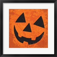 Pumpkin Face Framed Print