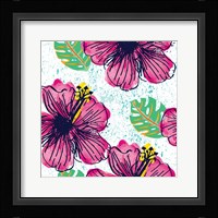 Tropical Floral Pattern Framed Print