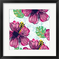 Tropical Floral Pattern Framed Print