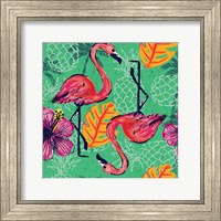 Tropical Flamingo Pattern Fine Art Print