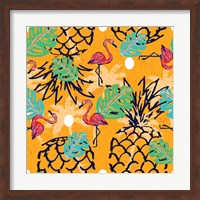 Tropical Pineapple Pattern Fine Art Print