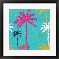 Tropical Palm Tree Pattern Framed Print