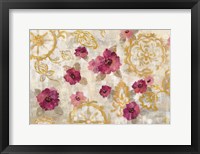 Elegant Fresco Gold Floral Fine Art Print