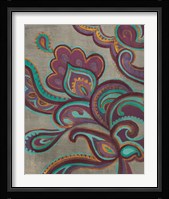 Bohemian Paisley I Aubergine Fine Art Print