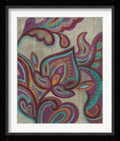 Bohemian Paisley II Aubergine Fine Art Print