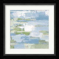 Urban Walkway III Blue and Green Framed Print