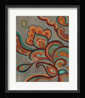 Bohemian Paisley I Turquoise Neutral Fine Art Print