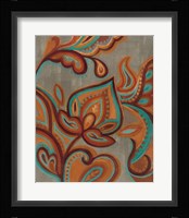 Bohemian Paisley II Turquoise Neutral Fine Art Print