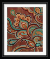 Bohemian Paisley I Turquoise Fine Art Print