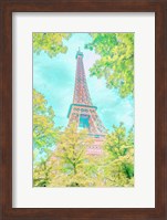 Pastel Eiffel in Trees Fine Art Print