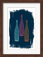 Bottles on Navy Fine Art Print