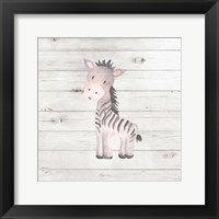 Watercolor Zebra Framed Print