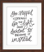 Become the Light - Hand Lettered Fine Art Print