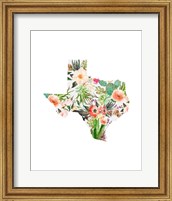 Texas Floral Collage I Fine Art Print
