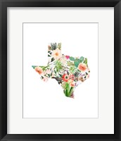 Texas Floral Collage I Fine Art Print